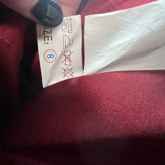 Caterina Collection Red Lace Embellished Gown - Picture 9 of 10